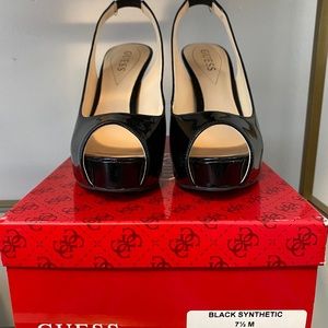 Guess Galcott Peep-Toe Slingback Heels size 7 1/2